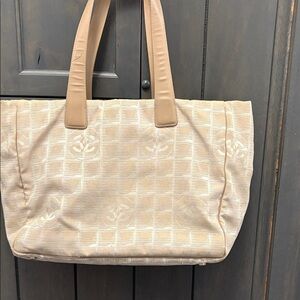Chanel Ivory and Tan Tote Bag
